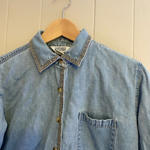 SOLD Vintage Northern Reflection Denim Button Down Shirt - Picture 3 of 7